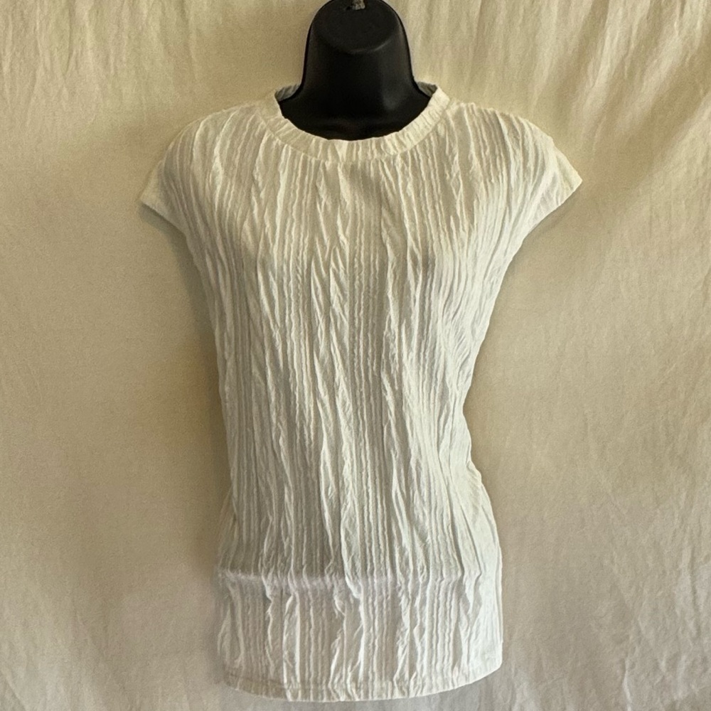 C-45 Emery Rose White Scoop neck Sleeveless Pullover Blouse Size L